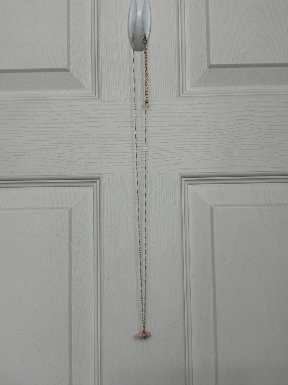 Delicate Pink Stone Pendant Necklace - Women's Accessories